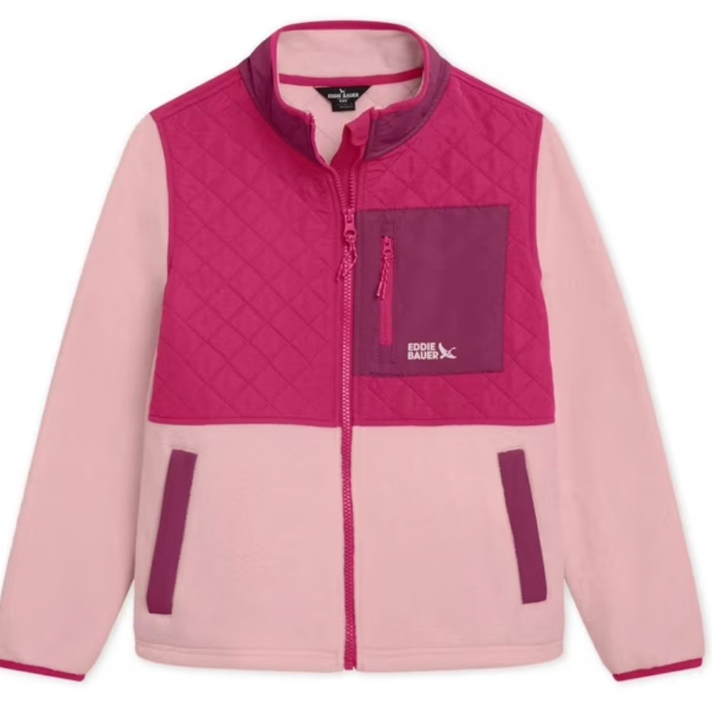 Eddie Bauer Kids Two-Tone Pink Quilted Jacket NWT